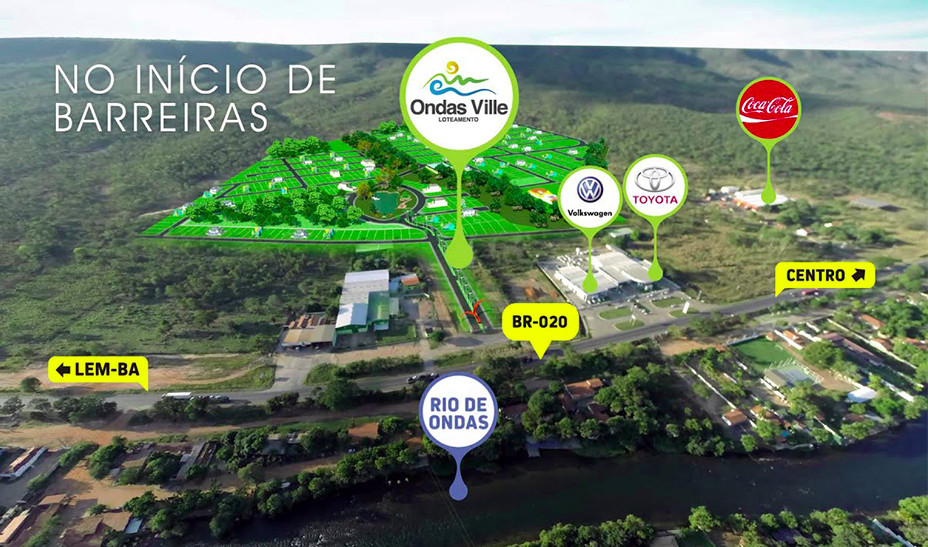 Localização do Loteamento Ondas Ville
